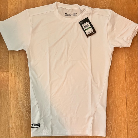 Under Armour Men's Tactical HeatGear® Compression T-Shirt White Large BNWT - Picture 2 of 3